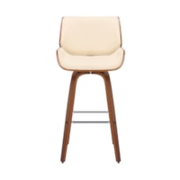 Walnut/Cream Faux Leather