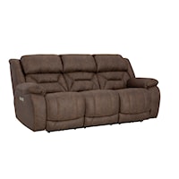 Transitional Double Reclining Zero Gravity Power Sofa