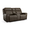 Flexsteel Barnett Power Reclining Loveseat with Console