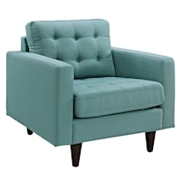 Empress Contemporary Upholstered Accent Arm Chair - Laguna