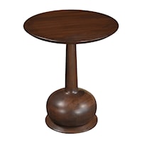 Transitional Round Accent Table with Pedestal