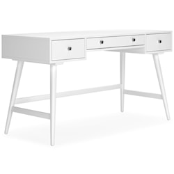 Signature Design by Ashley Baraga H410-01A White Vinyl Home Office