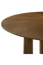 Armen Living Klarissa Mid-Century Modern 54" Round Wooden Dining Table