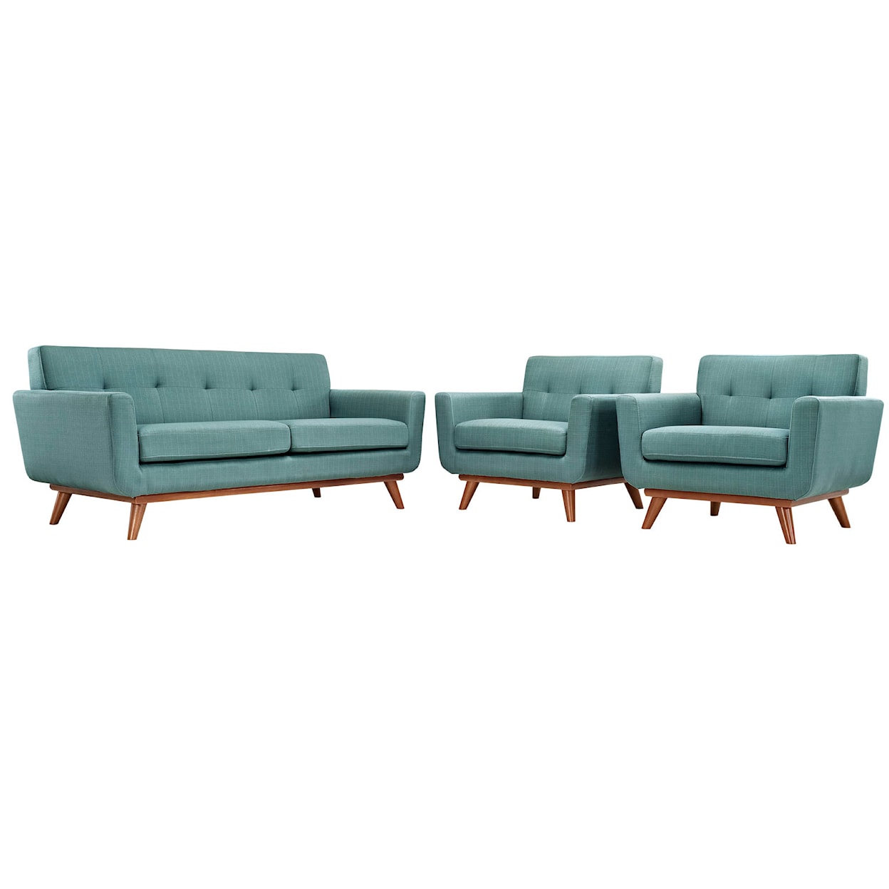 Modway Engage Armchairs and Loveseat Set