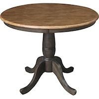 Transitional Round Dining Table