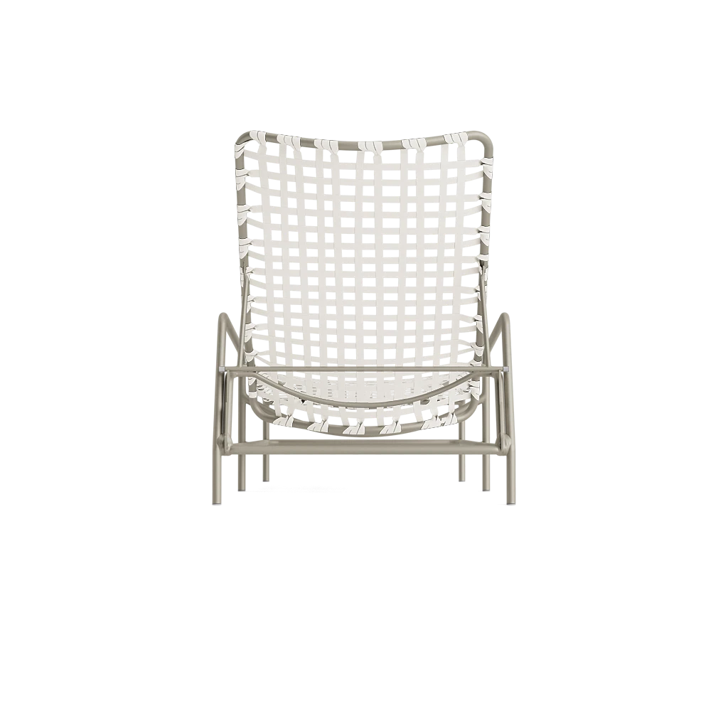 Adjustable Vinyl Strap Chaise Lounge