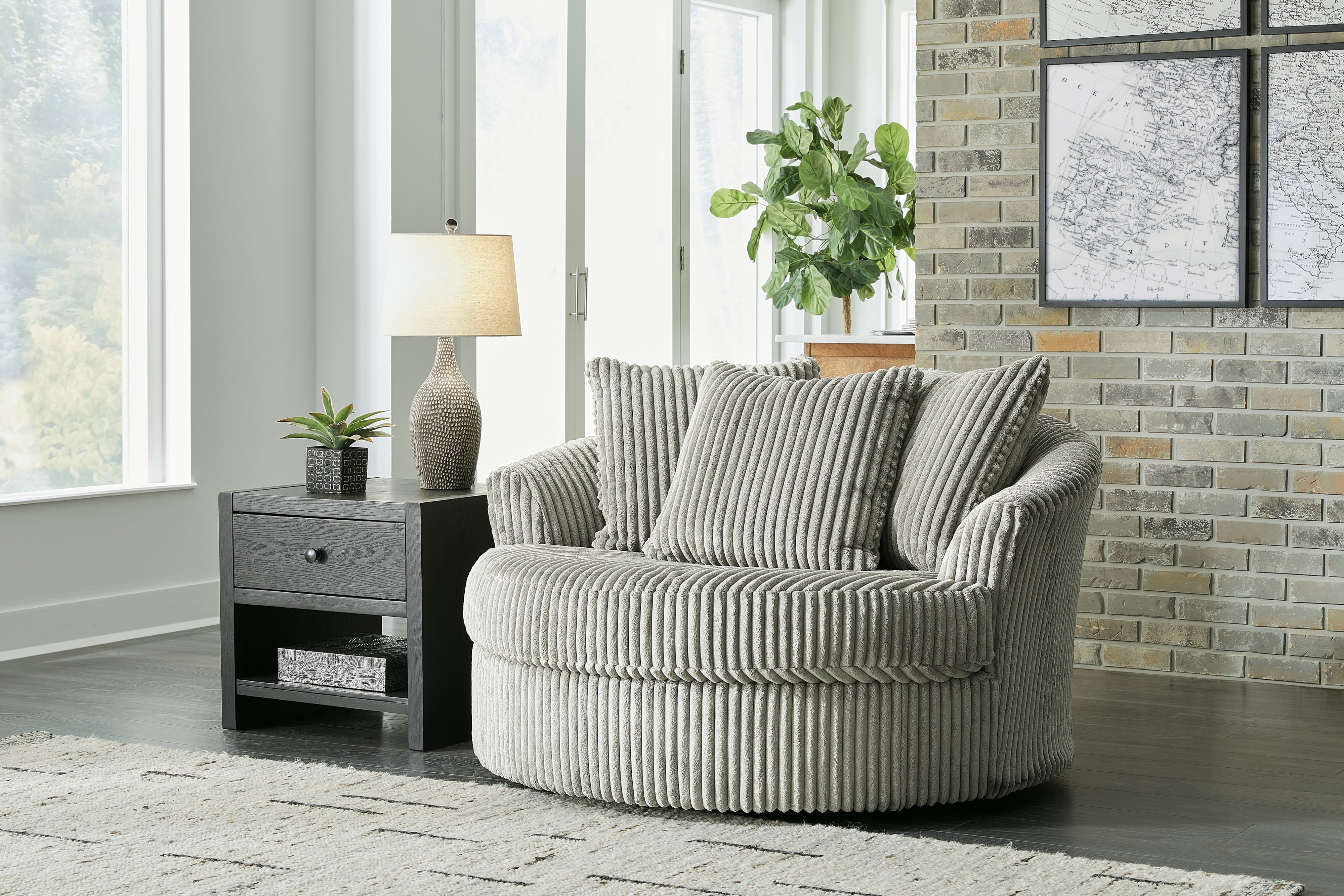 Oversized Swivel Accent Chair