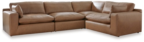 Leather Match 4-Piece Sectional