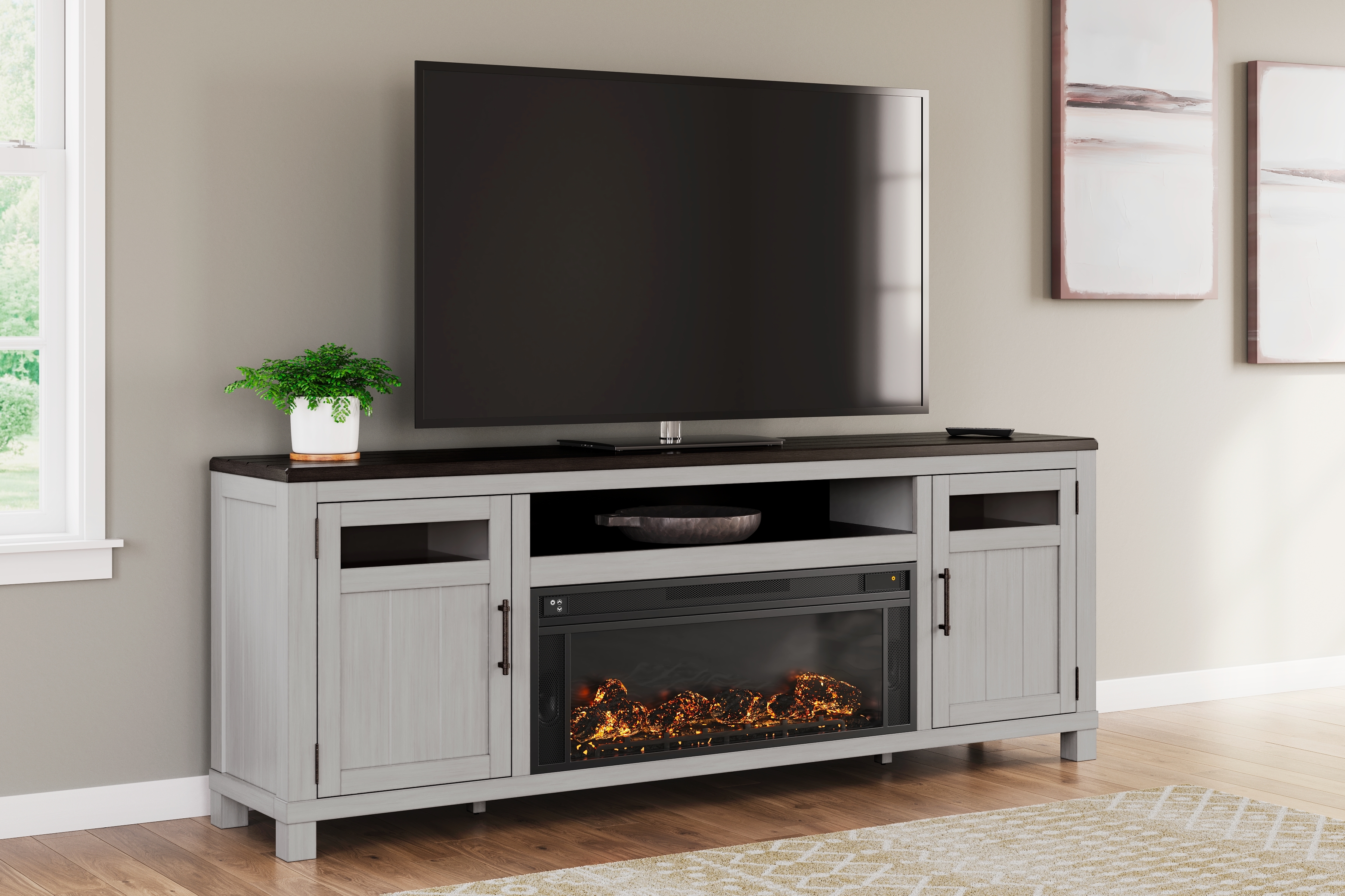 88&amp;quot; TV Stand With Electric Fireplace