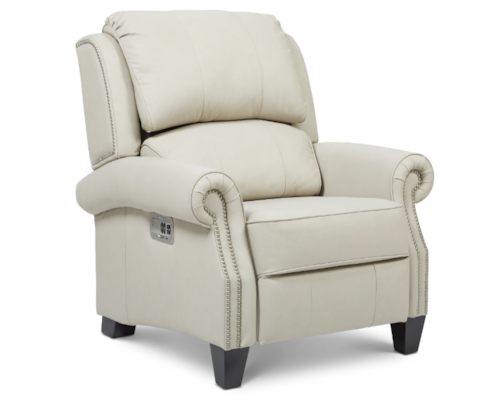 Transitional High Leg Power Reclining Chair with Power Headrest