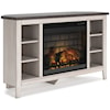 Signature Design by Ashley Dorrinson Corner TV Stand with Fireplace