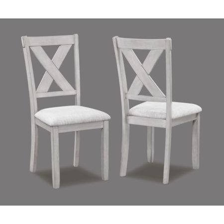 CLARICE DRIFTWOOD WHITE TABLE AND | 4 CHAIRS