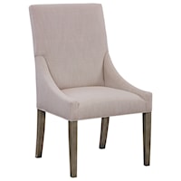 Customizable Solid Wood Upholstered Arm Chair