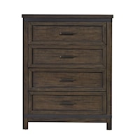 Transitional 4-Drawer Bedroom Chest with Felt Lined Top Drawer