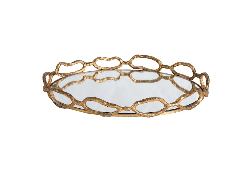 Accessories Cable Chain Mirrored Tray by Uttermost at Del Sol Furniture