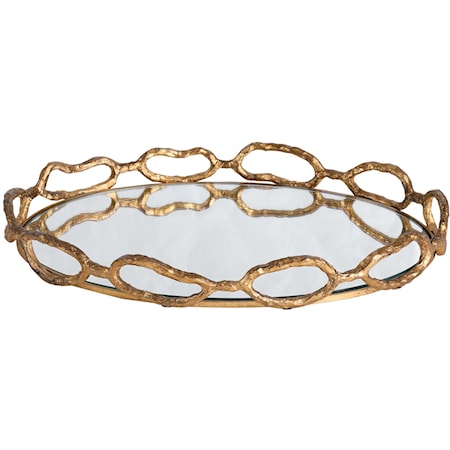 Cable Chain Mirrored Tray