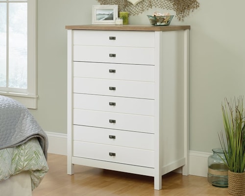 Farmhouse 4-Drawer Chest with Easy-Glide Drawers