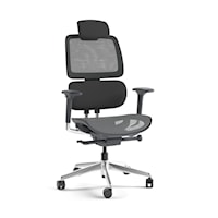 Contemporary Adjustable Height Task Chair with Lumbar Support