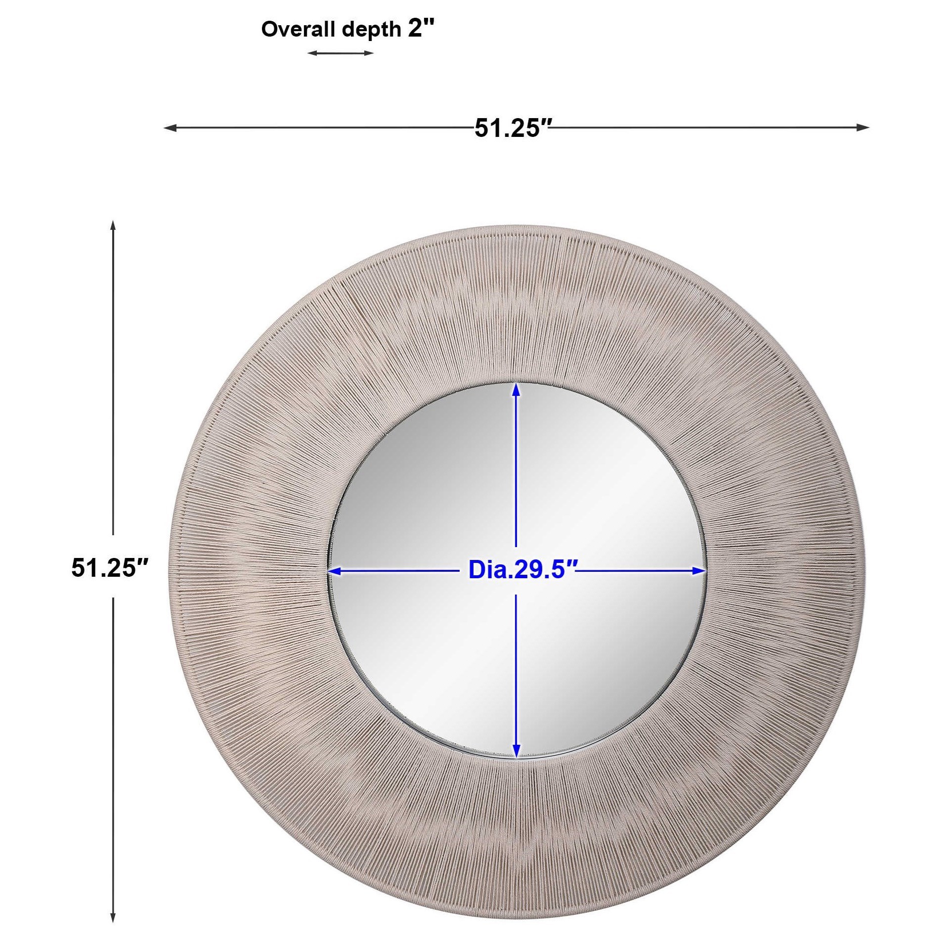 Uttermost Mirrors - Round Sailor's Knot Round Mirror
