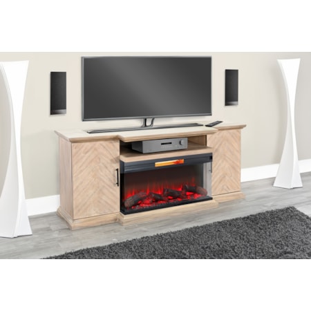ALDERON NATURAL 66" TV STAND WITH. | PANORAM