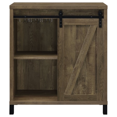 RUSTIC OAK BAR CABINET |