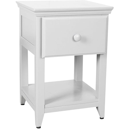 Youth 1 Drawer Nightstand in White