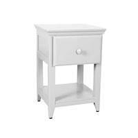 Youth 1 Drawer Nightstand in White