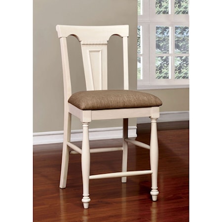 Cottage Counter Height Side Chair 2-Pack with Upholstered Seat