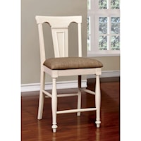 Cottage Counter Height Side Chair 2-Pack with Upholstered Seat