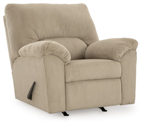 Rocker Recliner in Corduroy Fabric