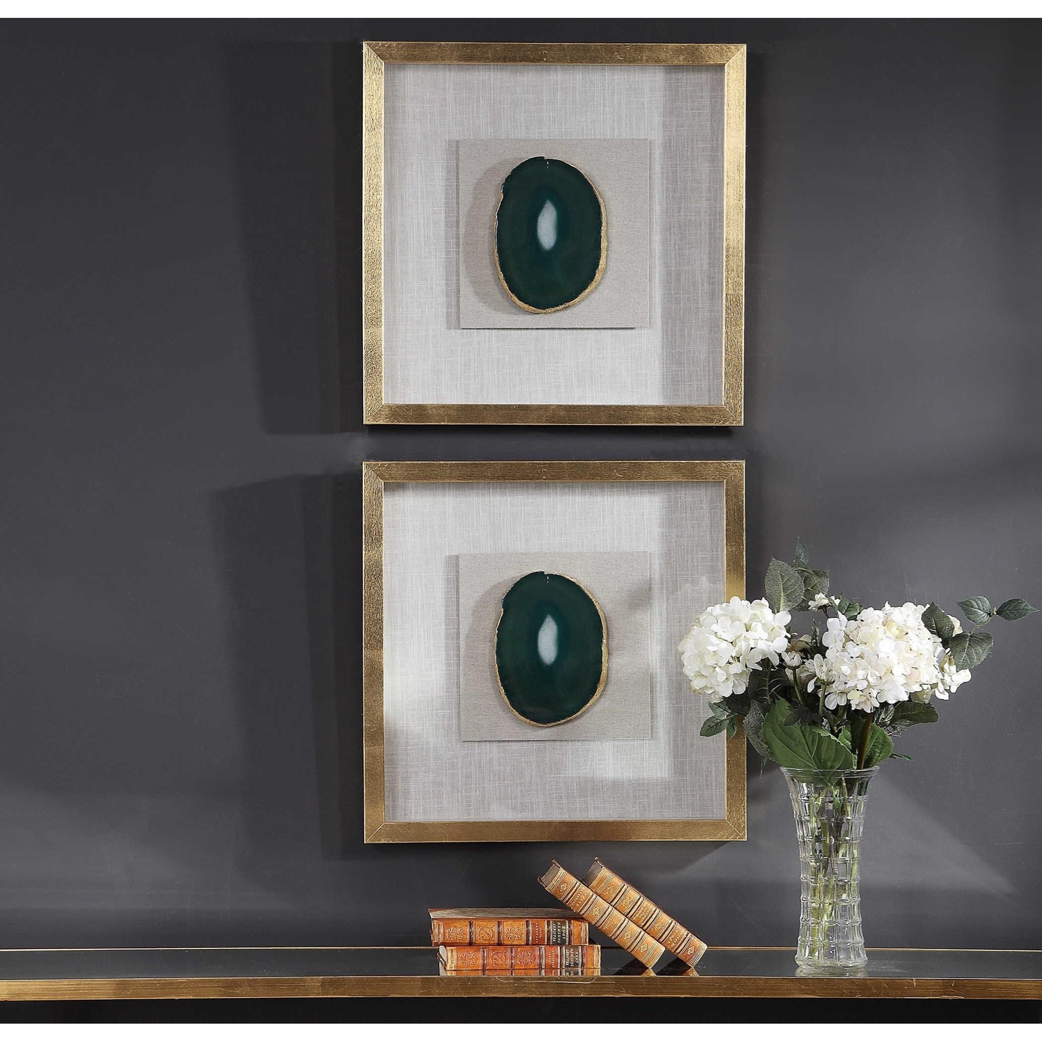 Uttermost Alternative Wall Decor Keeva Agate Stone Shadow Box
