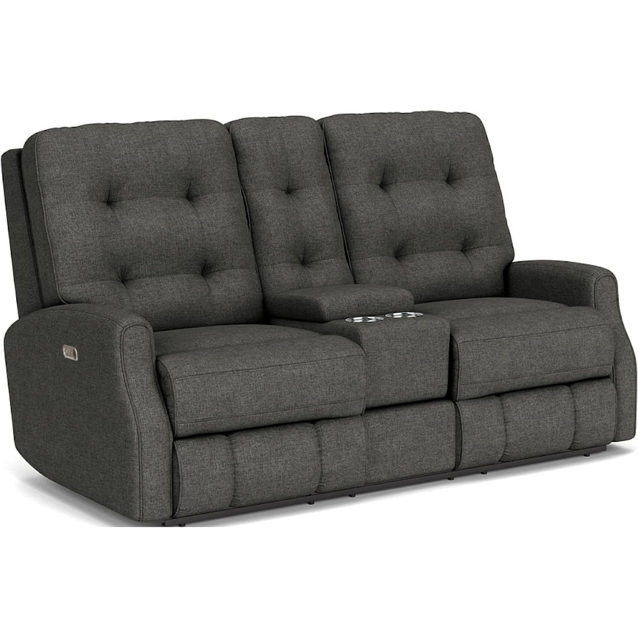 Flexsteel Devon Power Reclining Loveseat w/ Power Headrest