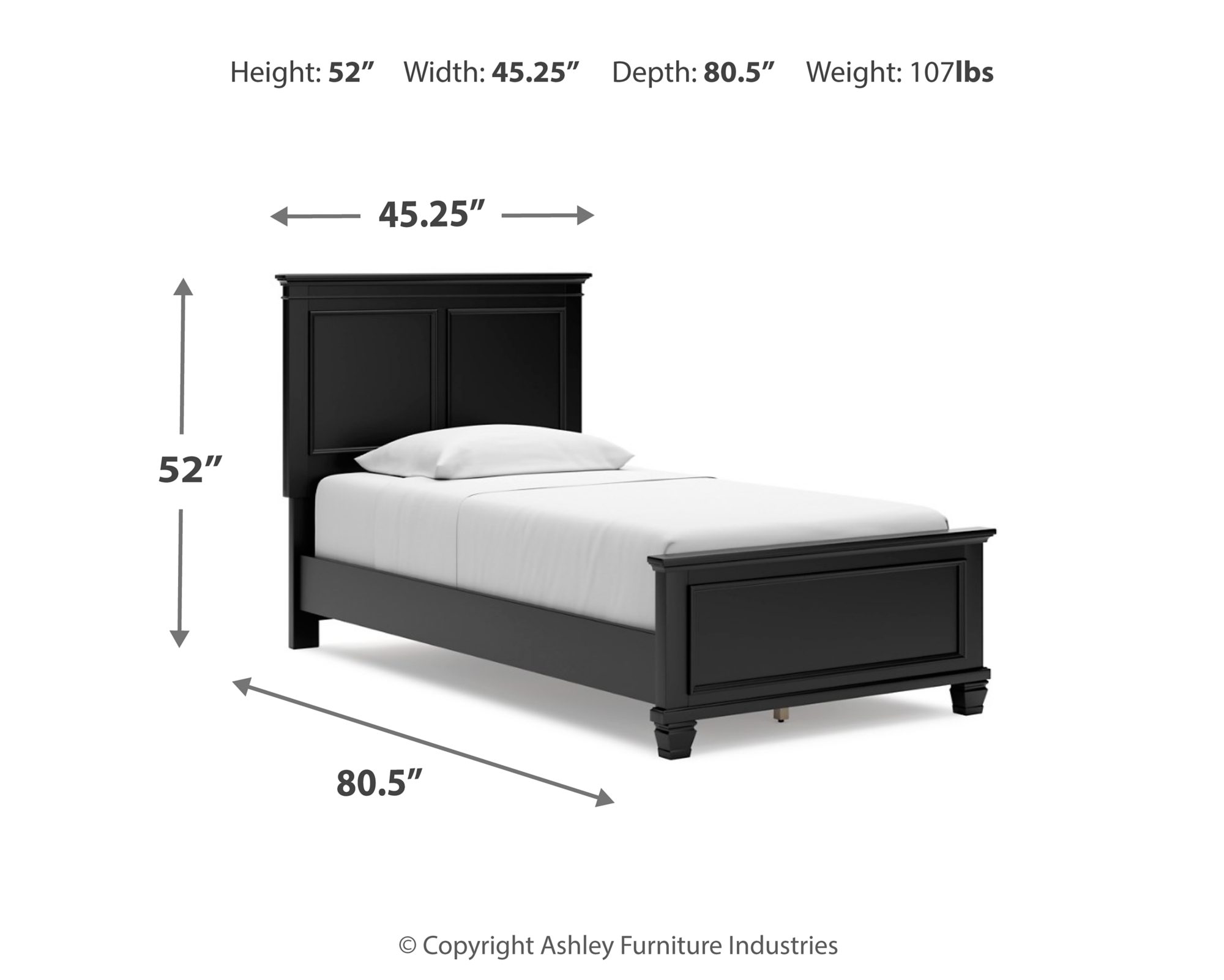 Signature Design by Ashley Lanolee Twin Panel Bed And Chest