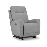 Casual Upholstered Power Wall Recliner with Power Headrest and Lumbar