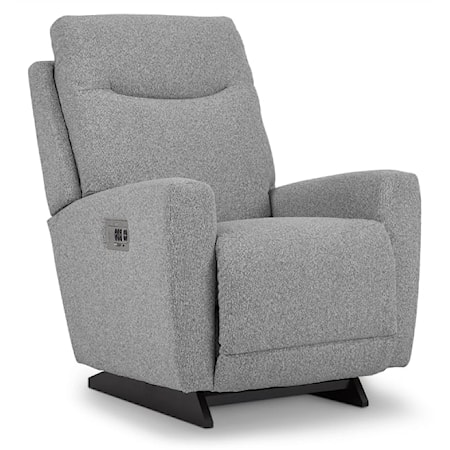 Casual Upholstered Power Wall Recliner with Power Headrest and Lumbar