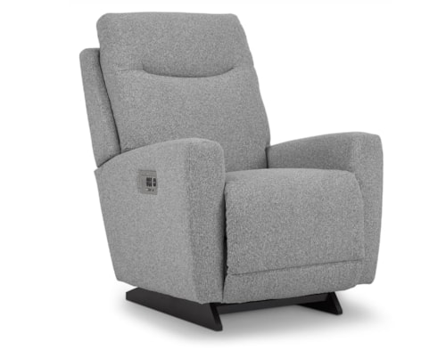 Casual Upholstered Power Wall Recliner with Power Headrest and Lumbar
