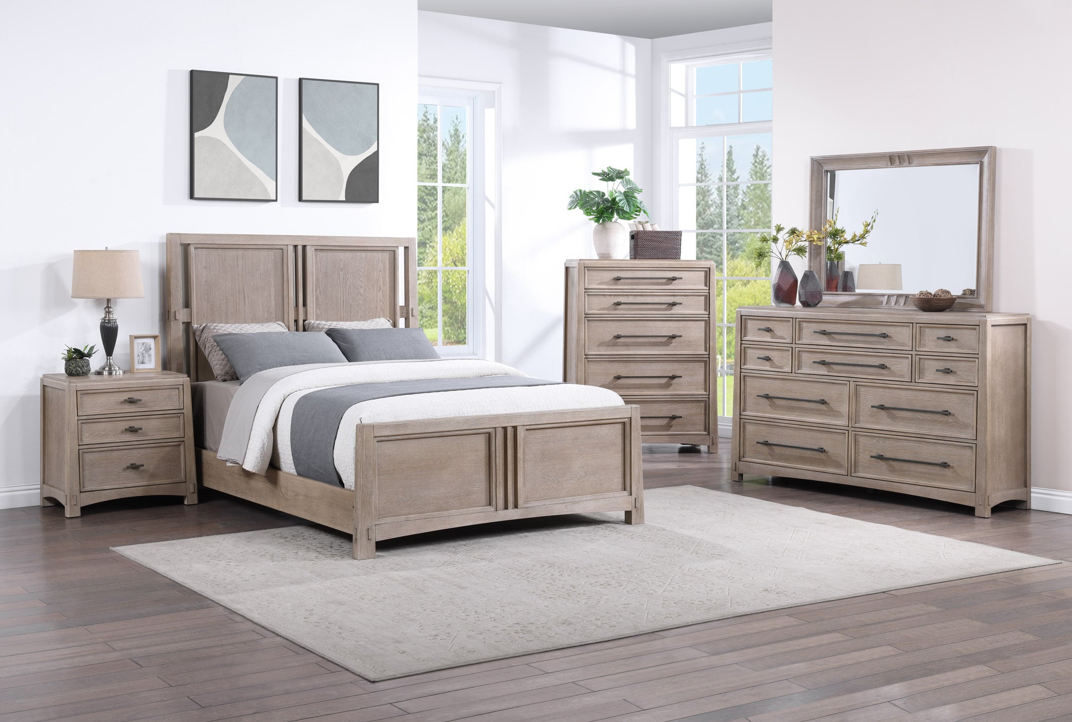 Dresser and Mirror Set