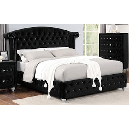 Queen Bed Black