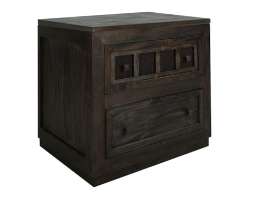 Rustic 2-Drawer Nightstand with Microfiber Lined Drawer