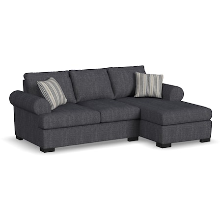 Contemporary Sofa Chaise with RAF Chaise