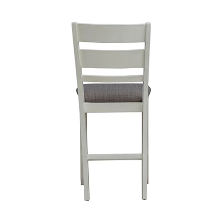 Slat Back Upholstered Counter Chair