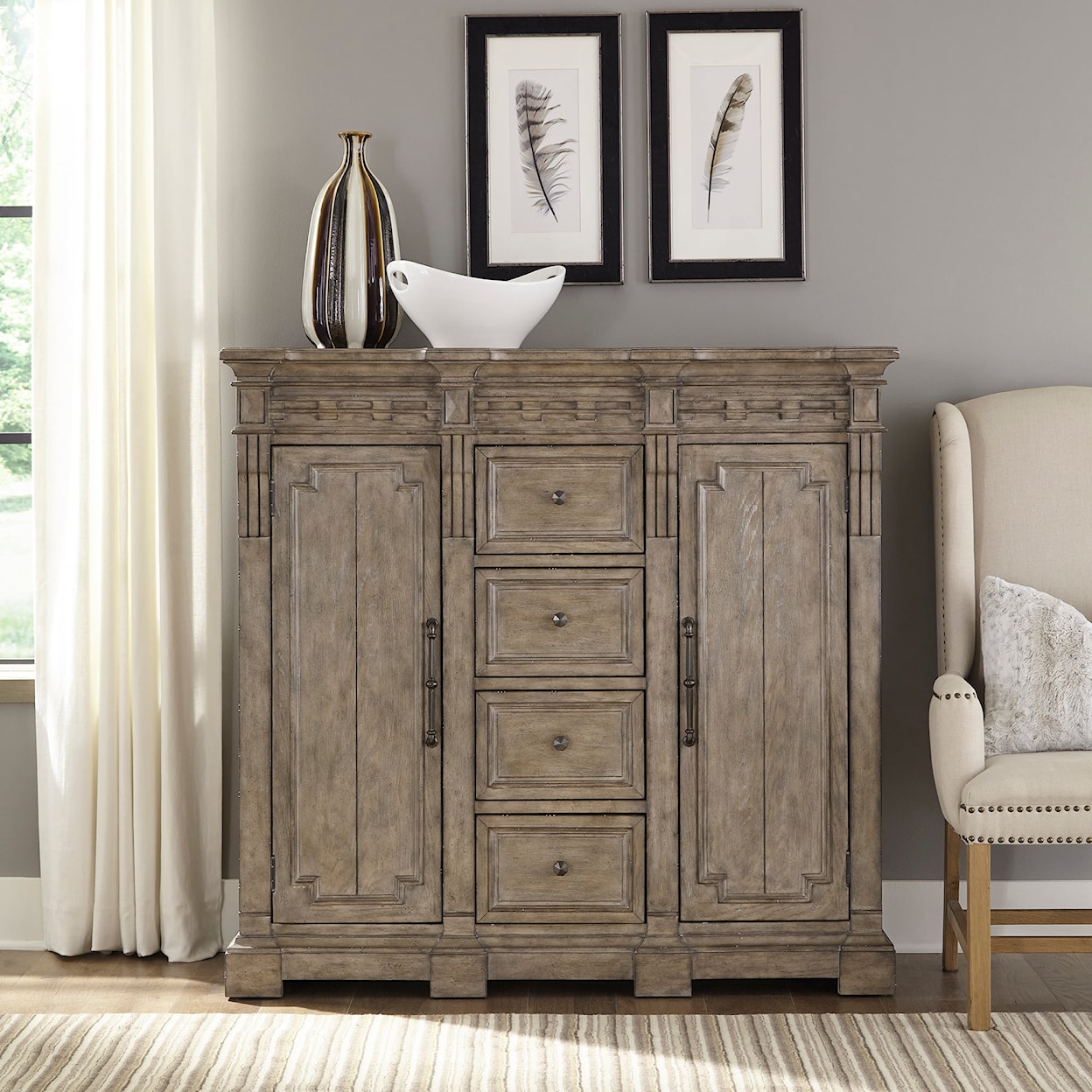 Liberty Furniture Town & Country Four-Drawer Two-Door Chesser