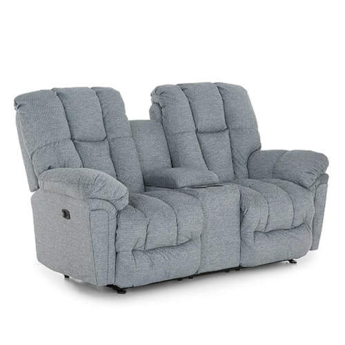 Casual Power Tilt Headrest Space Saver Console Loveseat