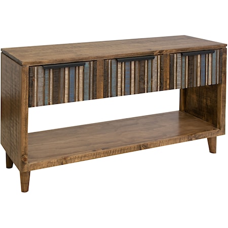 Coastal 3-Drawer Sofa Table