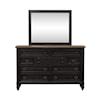Liberty Furniture Americana Farmhouse 9-Drawer Dresser & Mirror Set