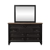 Libby Americana Farmhouse 9-Drawer Dresser & Mirror Set