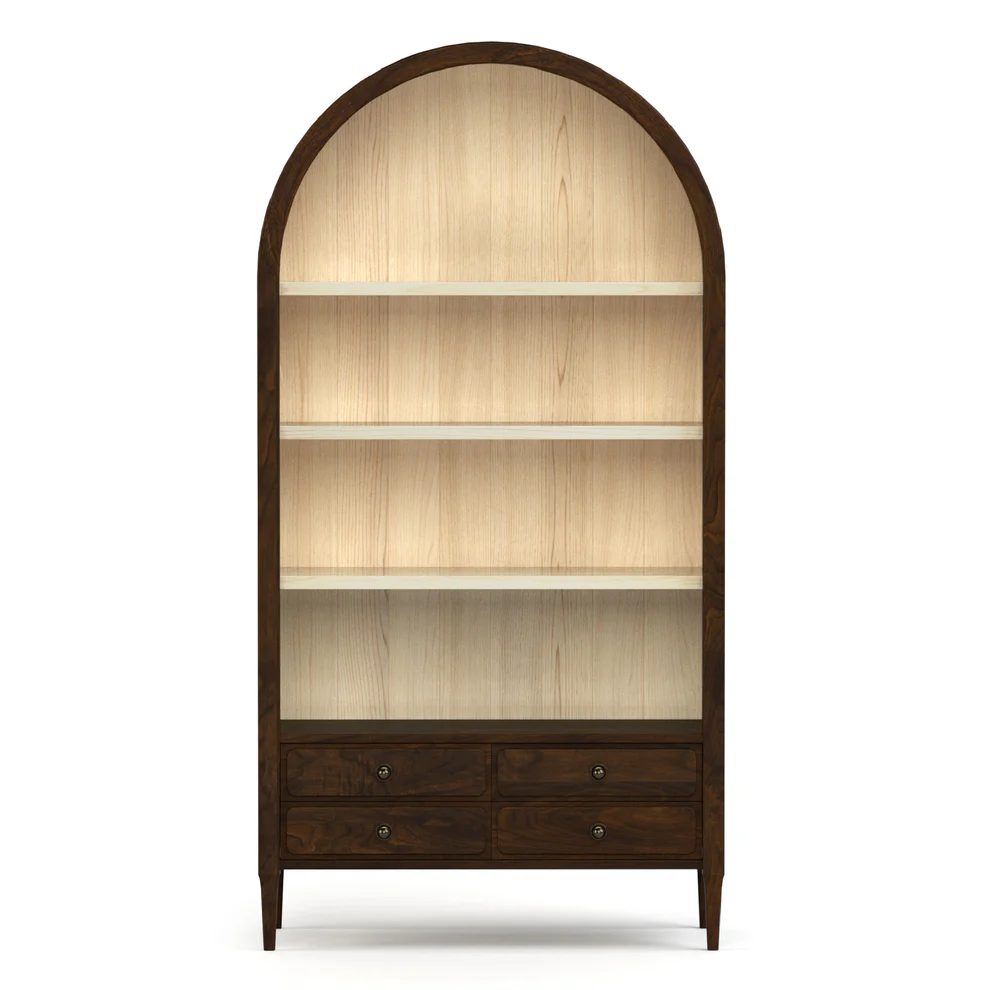 Stickley Hudson Valley Arched Maple Bookcase w/Grooved Back Panel