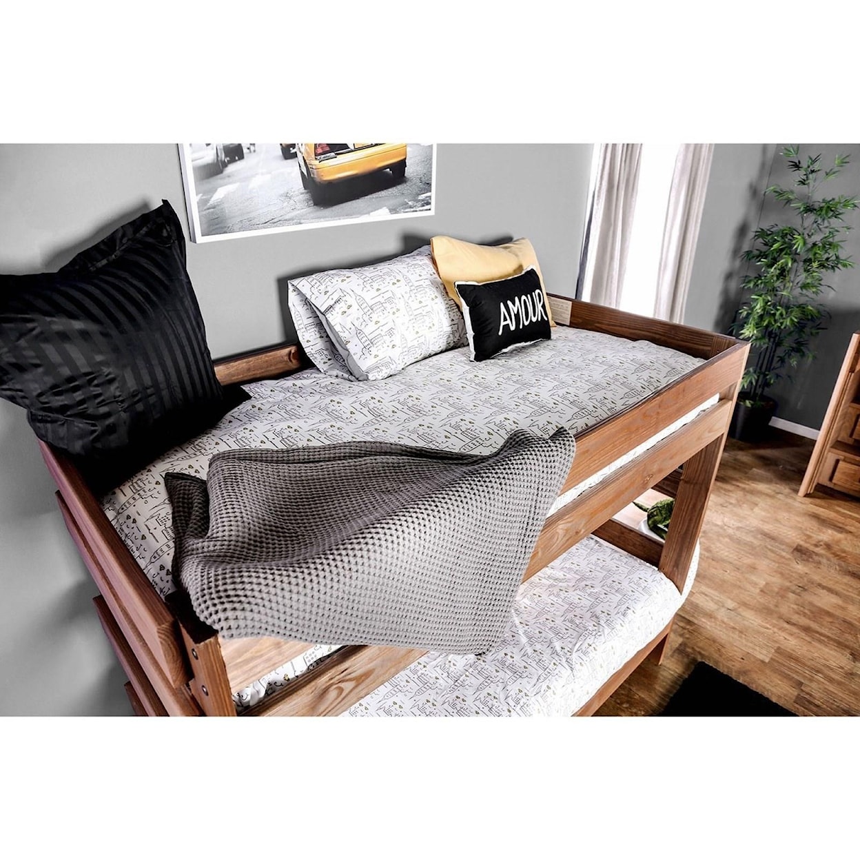 FUSA Arlette Twin/Twin Bunk Bed