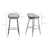 Moe's Home Collection Piazza Piazza Outdoor Barstool Grey-M2