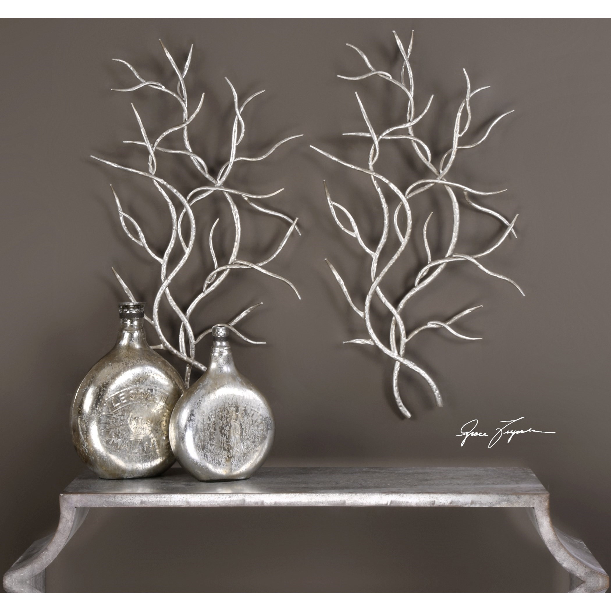 Silver Branches (Set of 2)